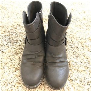 Grey Moto Boots 6.5